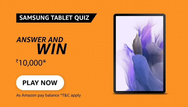 Amazon Samsung Tablets Quiz Answers Win 10000