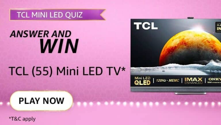 Amazon TCL MINI LED TV Quiz Answers Win LED TV