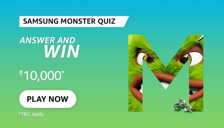 Amazon Samsung Monster Quiz Answers Win 10000