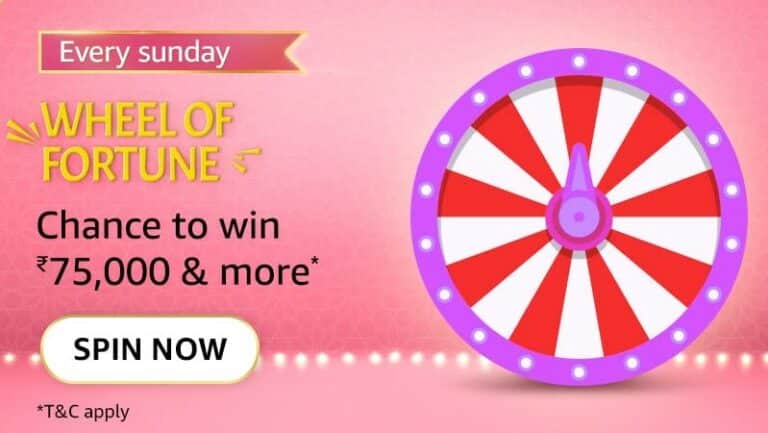Amazon Wheel of Fortune Quiz Answers 19 September 2021: 75000