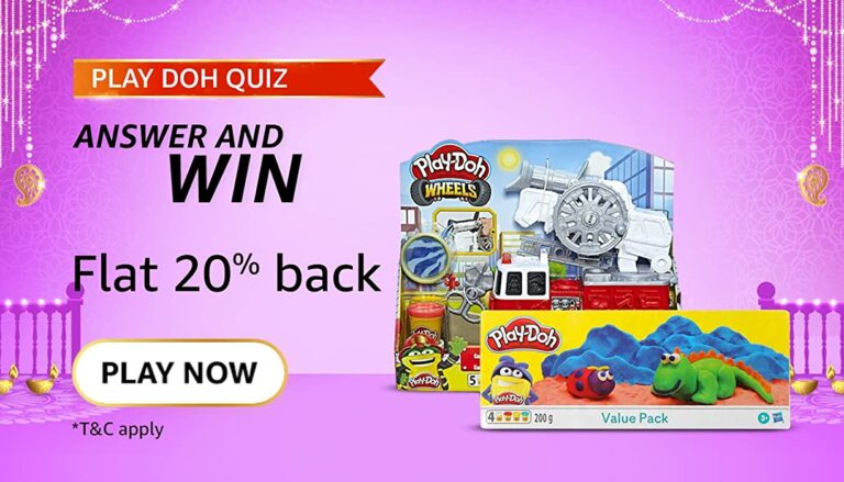 Amazon Play Doh Quiz Answers Win 20% off