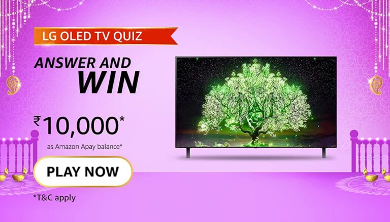 Amazon LG OLED TV Quiz Answers Win ₹10000