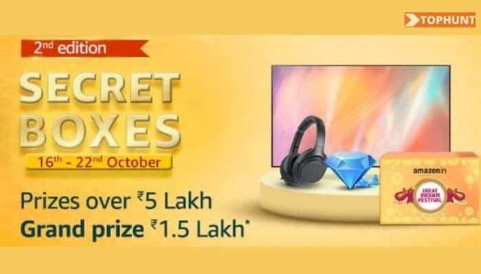 Amazon Secret Boxes Quiz Answers 16 October Win Prizes over 5 Lakhs