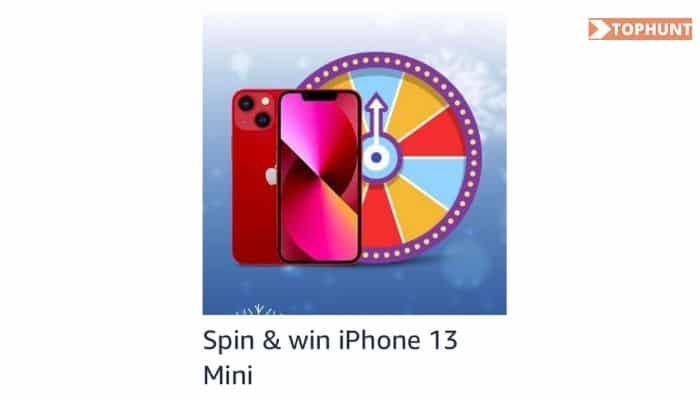 Amazon December Edition Spin and win Quiz Answers Win phone 13 mini