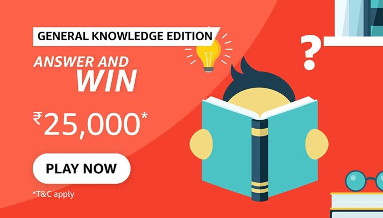 Amazon General Knowledge Quiz Answers Win 25000