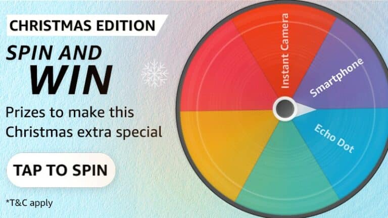 Amazon Christmas Edition Quiz Spin and Win Special Prizes
