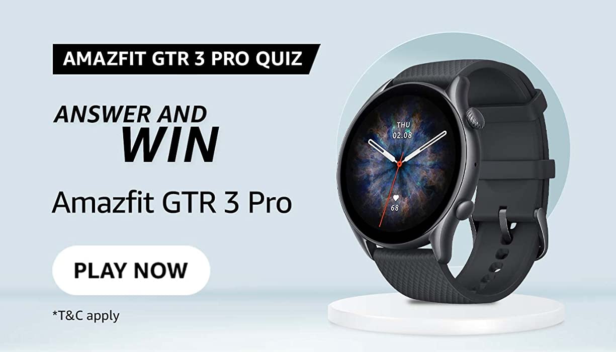 Afskedige hensynsløs storm Amazon Amazfit GTR 3 Pro Quiz Answers today Win Smart Watch - TOPHUNT