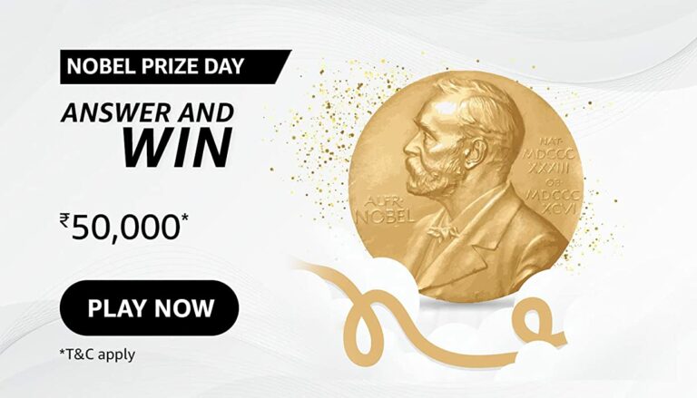 Amazon Nobel Prize Day Quiz Answers Win 50000