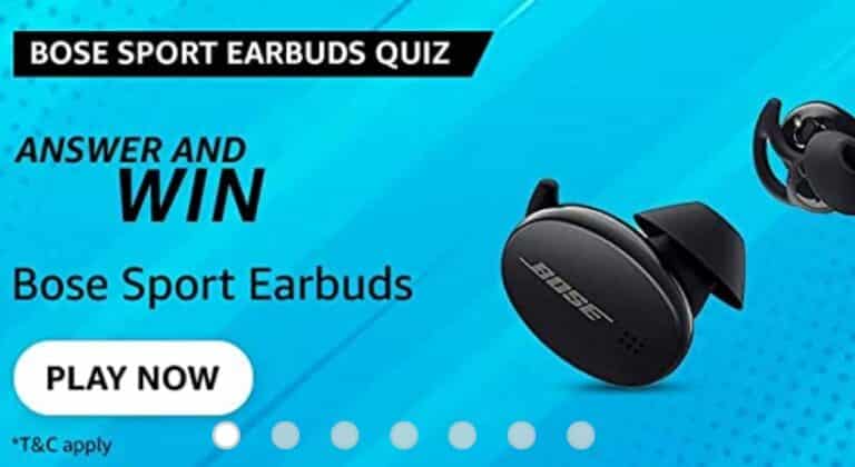 Amazon Bose Sport Earbuds Quiz Answers Win Bluetooth in Ear Earphone