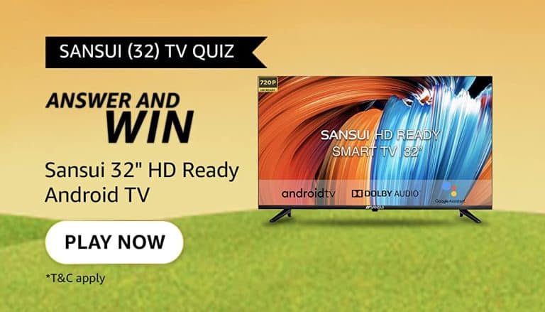 Amazon Sansui TV Quiz Answers - Win Android LED TV
