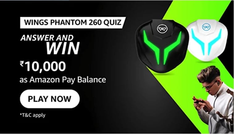 Amazon Wings Phantom 260 Quiz Answers Win ₹10000