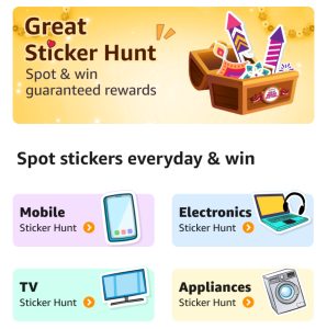 Amazon Great Sticker Hunt Contest Spot & Win Guaranteed Rewards 