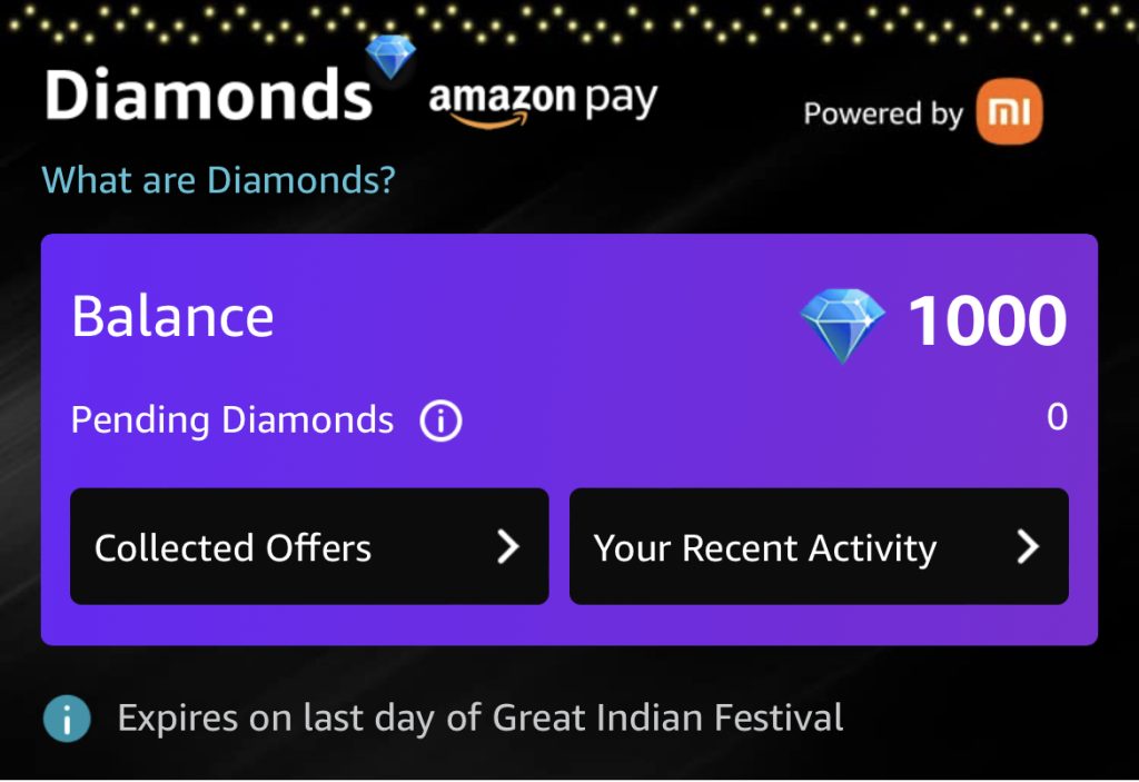 What is Amazon Diamonds Redeem Points, and How to earn and use to get Discount