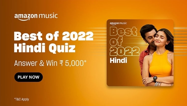 Amazon Best of 2022 Hindi Music Quiz