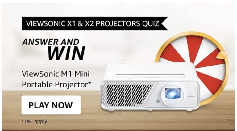 Amazon ViewSonic X1&X2 Projectors Quiz Answers Win Projector