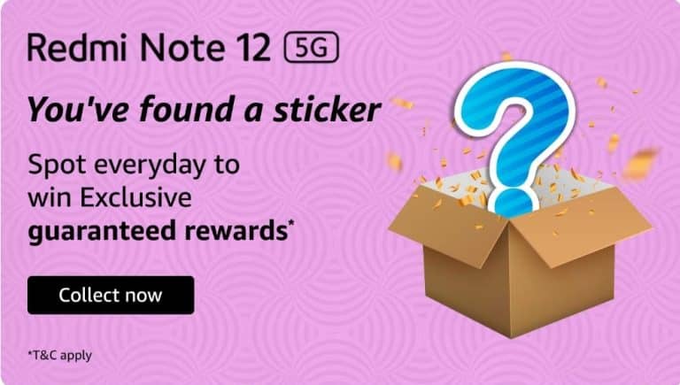 Amazon Redmi Sticker Hunt Redmi Note 12 5G Spot & Win Rewards